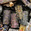 Cuatro Estaciones Mensajero PET Impermeable 3D Lámina de Oro Pegatinas ins Creativo Floral Diario Decoración Material Pegatinas
