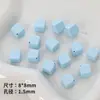 8mm Perforación Oblicua Pintada Cuadrado Pequeño Acrílico Cuentas Sueltas DIY Cadena de Teléfono Móvil Llavero Colgante para Bolsos Material Accesorios de Joyería