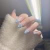 Novas Unhas Vestíveis Estilo Ins de Verão, Adesivos de Unha Puro Desejo Que Realçam a Pele, Peças de Unha Removíveis, Estilos Longos e Curtos, Peças de Unha Prontas