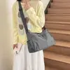 Bolso Cruzado Sencillo para Mujer 2026 Nuevo Verano Casual Bolso Cruzado de Cuadros Gran Capacidad Ligero Bolso de Hombro de Nylon