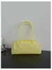 Bolso Pequeño Cuadrado para Axila Estilo Coreano Macarrón Bolsa de Gelatina PVC Gran Capacidad Versátil para Viajes Cotidianos Bolso de Hombro