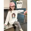 Camiseta básica de otoño 2026 para niñas, top infantil nuevo y elegante, camiseta de manga larga de algodón puro para niñas mayores