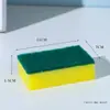 Esponja de Doble Cara Cuidadosamente Seleccionada para Uso Doméstico, No Grasosa, Para Fregar Ollas, Bloque Esponja para Lavar Platos, Potente Descontaminación, Estropajo de Limpieza Espesado