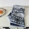Bufanda Tejida de Doble Cara Geométrica de Moda Estilo Fair Isle para Mujer en Otoño e Invierno Bufanda Cálida Retro Versátil para Hombre para Prevenir el Viento y el Frío