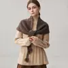 Bufanda Triángulo de Punto de Bola de Lana Dulce Linda Cachemira para Mujer Otoño Invierno Nueva Multifuncional Versátil Caliente Protección para el Cuello