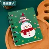 Cuaderno Espiral de Navidad Estudiante Dibujos Animados A7 Lateral Pequeño Cuaderno Bloc de Notas en Blanco Regalo Presente de Navidad Cuaderno