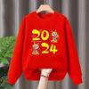 Comercio exterior 420g terciopelo de zorro plateado suéter para hombre nuevo para niños manga larga cuello redondo primavera y otoño top pullover con forro polar