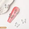Joyería para Uñas Artísticas de Mariposa Hueca Nueva Tridimensional Transfronteriza Estrella de Cinco Puntas Diamante Uñas Artísticas Accesorios DIY Venta al por Mayor