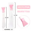 Brocha para Mascarilla Facial de Doble Punta, Cepillo Facial Limpiador de Poros de Gel Suave, Herramienta de Aplicación, Cabezal de Masaje, Raspador Facial, Brocha para Mascarilla