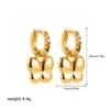 Europa y Estados Unidos moda transfronteriza simple personalidad estilo lazo conjunto de pendientes circón alta calidad dulce pequeño fresco pendientes