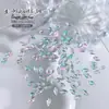 Champagne Transparente Marquise Zircón Super Brillante Joyería para Uñas Transparente Fondo Puntiagudo Forma de Gota de Agua con Alas de Mariposa Diamante para Uñas Joyería al por Mayor