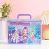 Caja Mágica Magnética de Niña Antigua Princesa Libro Silencioso Magnético Caja de Regalo Traje Niña Pintura Pegatinas Juguetes Educativos
