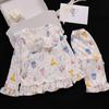 2025 Pijama Nuevo para Niñas Primavera y Otoño Manga Larga Algodón Nube Fino Dibujos Animados Niñitas Conjunto de Ropa para el Hogar
