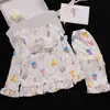 Pijama de Algodón Nube para Niñas, Manga Larga para Primavera y Otoño, Nuevo Estilo 2025, Popular Ropa de Casa de Otoño para Niñas Mayores