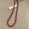 Collar de Cuentas Rojas Ankora para Mujer Diseño de Nicho Sentido de Alta Gama Cadena de Clavícula Superpuesta Accesorios de Cuentas Blancas a la Moda