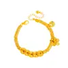 Bolso con Cierre de Martillo de Oro de Arena Vietnamita de Larga Data Pulsera de Monedas de los Cinco Emperadores Pulsera Tejida a Mano Ping An Joy para Mujeres