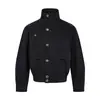 Chaqueta de trabajo retro americana, heavy-washed, desgastada, unisex, versátil, moderna, cuello alto, elegante, corte holgado, prenda exterior fresca y con estilo