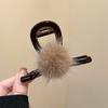 Clip de pinza para agarrar bola de pelusa de alta calidad, clip mediano para coleta de media melena, clip de pelo de invierno, nuevo clip de tiburón de alta gama para mujer, accesorios para el cabello