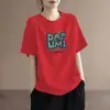 Camiseta Feminina de Manga Curta para Exportação, Nova de Verão 2026 Estilo Coreano Fino Corte Solto Tamanho Grande Versátil Tendência Jovem Top