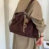 Bolso de mano de moda con un solo hombro 2026 gran capacidad coreano nuevo estilo bolsa para el día a día mujer otoño terciopelo gamuza tote