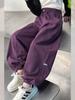 Pantalones Casuales Sueltos Estilo Calle para Niñas Pantalones Cargo Estilo Infantil Ropa para Niños Mayores Pantalones Deportivos Nuevo Estilo Primavera 2025