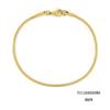 Pulseira de Corrente Cobra Redonda Estilo Coreano, Aço Titânio Banhado a Ouro 14K, Pulseira Tendência para Casal, Joias para Atacado Transfronteiriço