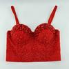 Europeu e Americano Transfronteiriço Amazon AliExpress Sexy Cristal Pérola Contas Sutiã Roupa Externa Modelagem Corporal Espinha de Peixe Alça Fina Sutiã
