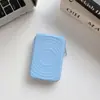 Bolsa para monedas de silicona con diseño de ondas y cierre magnético, compatible con MagSafe, adecuada para dispositivos Apple, Huawei, Samsung y Xiaomi, para guardar tarjetas de forma conveniente