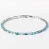 Pulsera con Circonita, Deslumbrante, Sencilla, Lujo Ligero, Súper Brillante, Gran Brillo, Pulsera de Cristal Blanco para Pareja Incrustada, Pulsera de Tenis