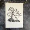 Template de Pintura Spray Caractere Fu Feliz Aniversário Banquete de Hotel Atacado Molde Tema Pronto Fu Lu Shou Publicidade de Parede Externa