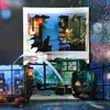 Serie Amor Bajo la Lluvia Yi Niao Caja de Avión Pegatinas Paisaje Lluvioso Artístico Ins Soñador Pegatinas Decorativas para Diario DIY