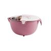 Bacia para Lavar Arroz de Aço Inoxidável, Conjunto de Bacia Ralar Drenante, Peneira de Arroz, Bacia para Frutas e Vegetais, Cesto Drenante Giratório 360 Graus, Baiacu Gorducho