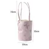 Bolso Tote Cilíndrico de Tela Mojie Accesorios para Ceremonia del Té Bolso de Mano Portátil para Exteriores Bolsa de Almacenamiento para Juego de Té Bolso de Tote de Viaje
