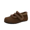 Zapatos Mary Jane Calentitos y Esponjosos Temporada Otoño/Invierno 2026 Suela Gruesa Tacón Oculto Zapatos de Algodón Nuevo Estilo para Mujer Cubierta de Punta Baja Forro de Felpa