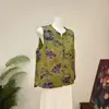 [Li] Nuevo chaleco jacquard estilo chino, retro y elegante, nueva colección otoño 2026, chaleco de cuello redondo estilo chino para mujer