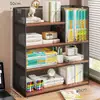 Estantería pequeña de escritorio multicapa, gabinete de almacenamiento, escritorio de estudiante, librero de pie, estante de archivos de oficina