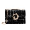 Dropshipping 2026 Bolso Cuadrado Pequeño de Lana Estilo Nuevo Japonés y Coreano Bolso de Cadena Versátil de Hombro Cruzado de Moda para Mujer