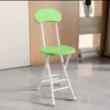 Silla plegable Respaldo de silla Silla Silla de comedor para el hogar Silla portátil para dormitorio universitario Balcón Ocio Taburete redondo plegable