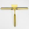 Raspador de Vidro de Aço Inoxidável Dourado Liga de Zinco Limpador de Vidro para Banheiro Limpador de Janela Raspador de Vidro de Silicone