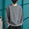 Suéter holgado Harajuku para hombre, jersey de otoño e invierno de 2023, moda informal juvenil, cuello redondo, nueva moda