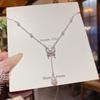 Elegante Collar de Acero de Titanio para Mujer, No se Desvanece, Versátil, Colgante de Alta Gama, Diseño de Nicho de Lujo Ligero, Cadena para Clavícula, Accesorios Transfronterizos