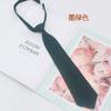 Fábrica em estoque gravata de cor sólida 7cm preto coreano moda casual uniforme acessórios jk gravata feminina