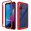 Adecuado para Motorola G86 Cielo Estrellado Funda a Prueba de Tres Elementos Juego Dos en Uno Color Puro Anti-Caída g Play 2023