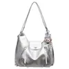 Bolso de Mano de Color Sólido Simple Estilo Coreano para Mujer, Bolso de Hombro de Gran Capacidad Moderno y Elegante, Versátil para el Uso Diario y los Viajes al Trabajo
