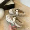 Chinelos de Pelo Birkenstock Franceses para Mulheres, Uso Externo, Novo Estilo Outono 2026, Com Pelúcia, Bico Fechado, De Calçar, Chinelos de Algodão Mary Jane