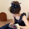 Novo Lenço Quadrado Gradiente Estilo Chinês, Elástico de Cabelo para Mulheres, Tamanho Grande com Toque de Luxo, Corda Quadrada para Cabelo, Acessório de Cabelo para Rabo de Cavalo Baixo
