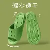 Pantuflas Antiderrames de Liberación Rápida en Stock para Mujer, Antideslizantes, Zapatos de Casa de Suela Suave, Sandalias Huecas Anti-Olor para Parejas de Hotel