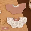 Babeero de tela crepé para babas, Clase A, doble cara, hecho a medida, algodón puro, babero impermeable, babero de encaje anti-vómito para recién nacidos