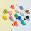 Colgante de aleación con cuentas redondas de color sólido color macarrón, cadena para teléfono móvil, llavero, accesorios de joyería