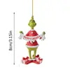 Decorações divertidas transfronteiriças de acrílico verde para pendurar, Pingentes de Natal, Decorações de Natal, Enfeites de Árvore de Natal